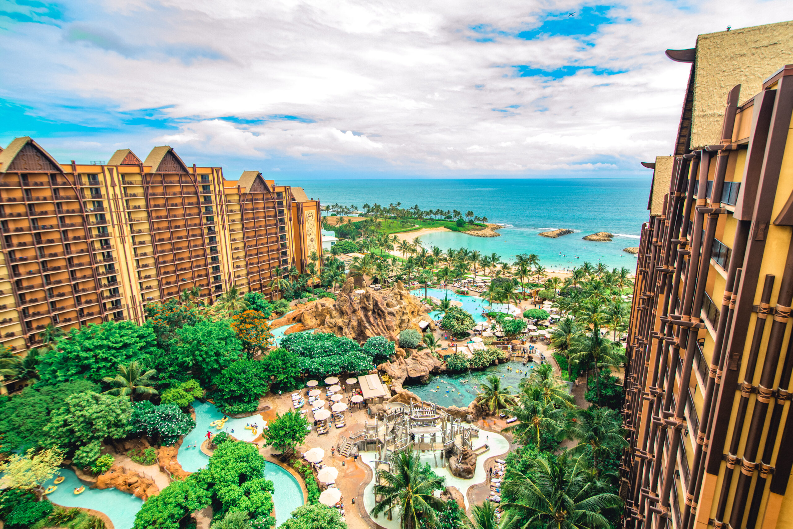 Aulani Resort with a pool view